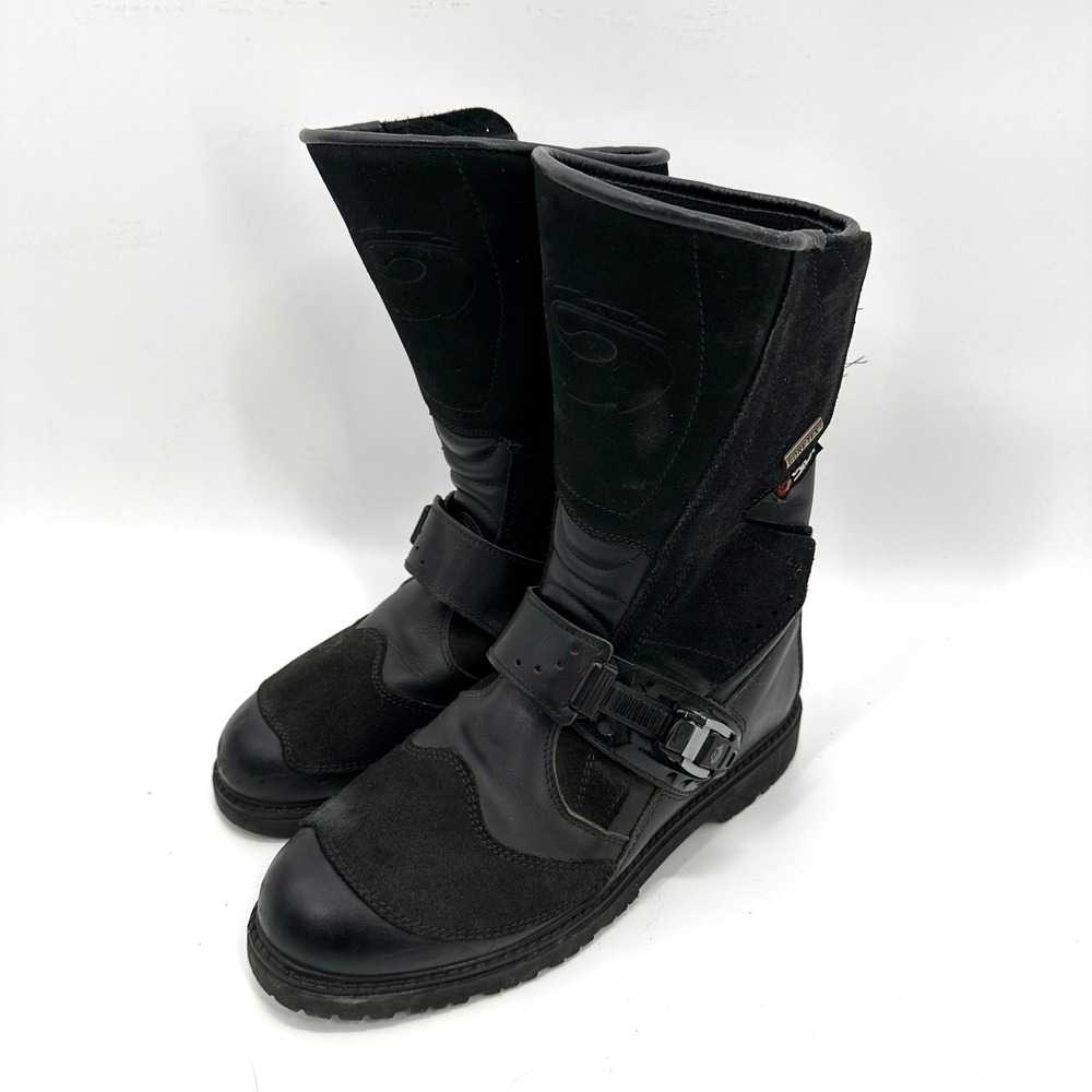 Sidi Gore-Tex Motorcycle Touring Boots Black Buckle Riding Men's US 10 EU 44